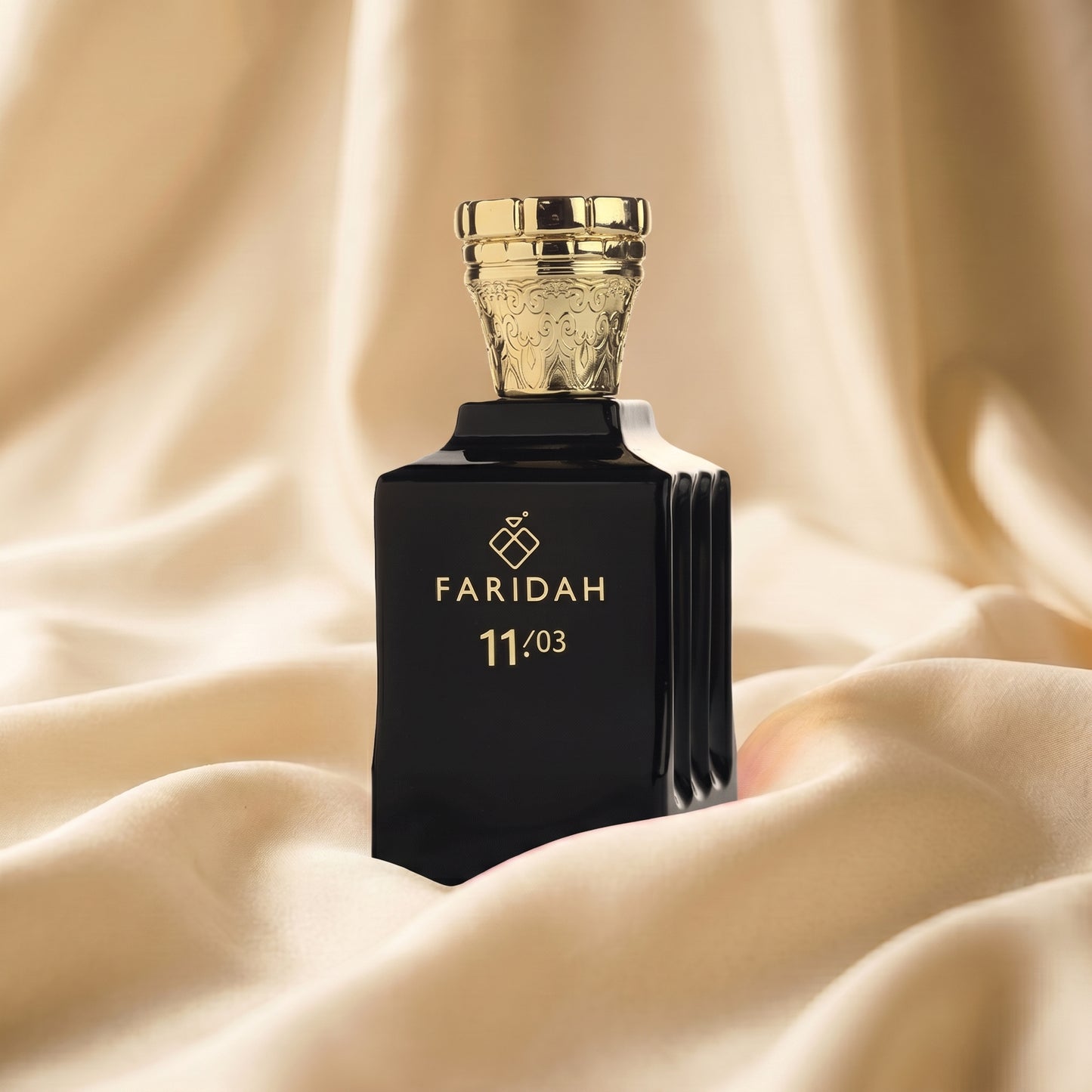 Faridah Royal 11.03 100ml luxury oud perfume bottle – saffron and Assam Oudh fragrance for the UAE elite