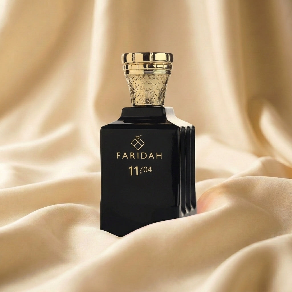 Faridah Royal 11.04 100ml luxury oud perfume bottle – oud and rose fragrance for the UAE elite